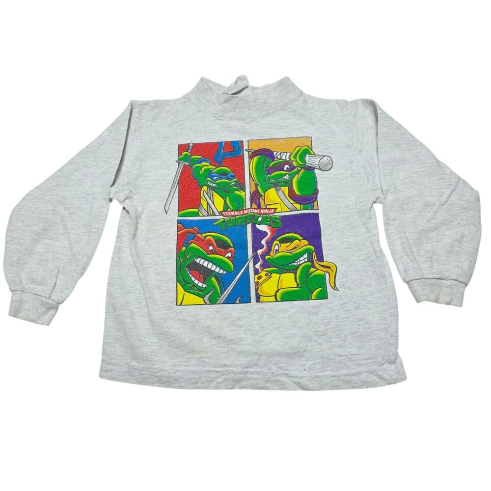 Vintage Teenage Mutant Ninja Turtles Graphic Longsleeve T-Shirt 1994 Kid Size XS